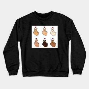 Bold Hearts in Diverse Skin Tones Crewneck Sweatshirt